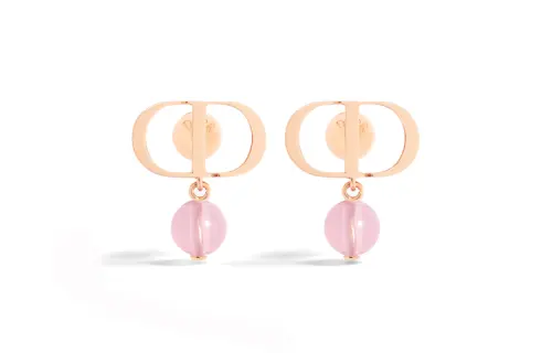 DIOR Metal Earrings Women's Pink