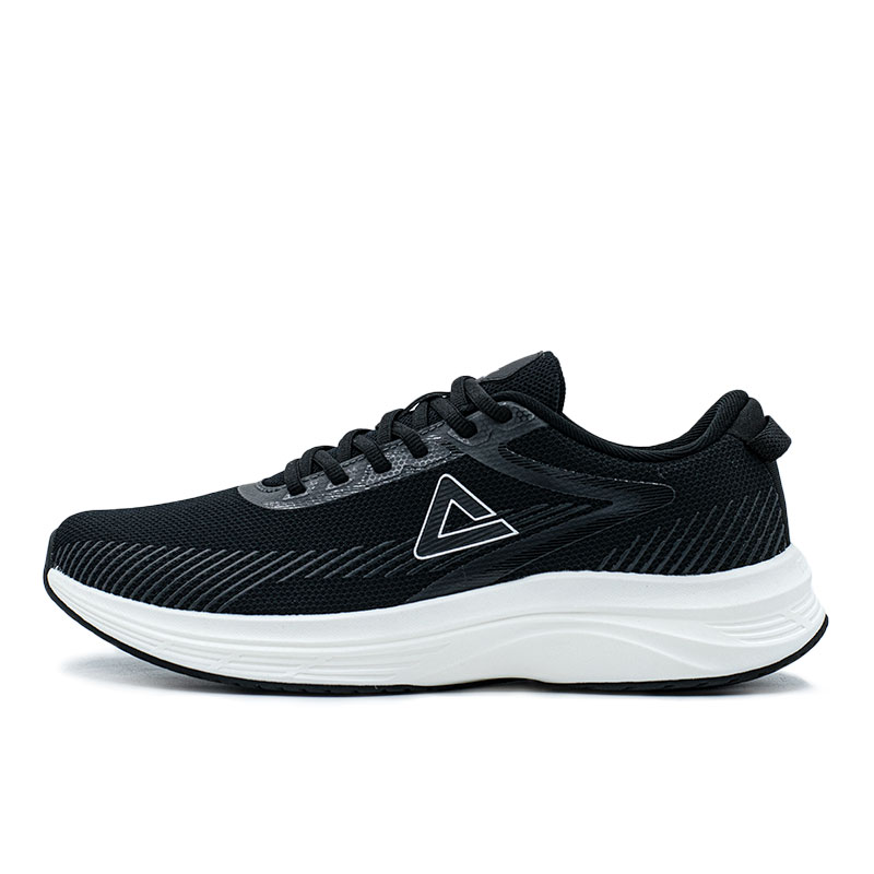 PEAK Running Collection Abrasion Resistant Breathable Low top Taichi Running Shoes Men’s Black White