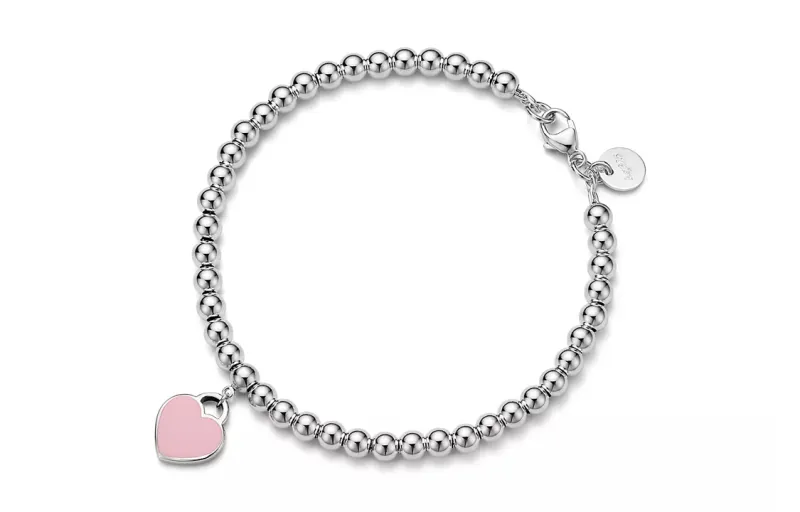 TIFFANY & CO. Sterling Silver Set With Diamonds Bracelets Women's Pink