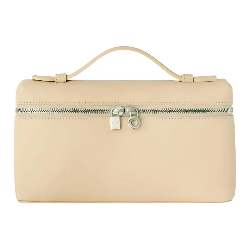 Loro Piana ExtraPocket Leather Makeup Bag Small Square Bag Handbag Regular Women's Pink Sand