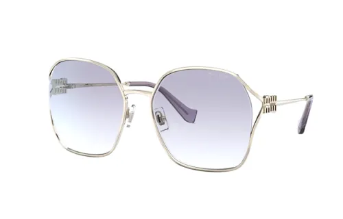 MIU MIU Alloy Irregular Shape Sunglasses Women's Silver