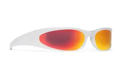 Balenciaga Irregular Shape Sunglasses Women's White