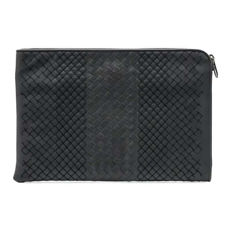 Bottega Veneta Leather Clutch Men's Black