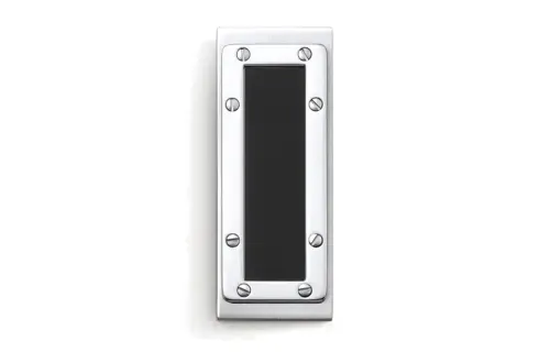 CARTIER Leather Money Clip Unisex Silver