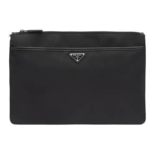 PRADA Fabric Clutch Regular Men's Black