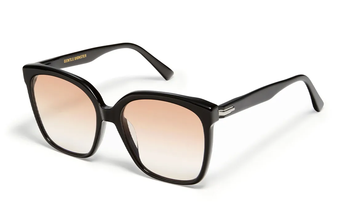GENTLE MONSTER Plate Frame Square Sunglasses Unisex Black