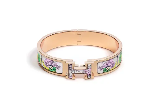 HERMES Clic H Bangles Women's Gold