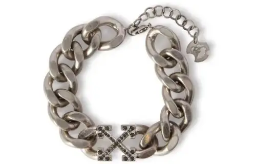 OFF WHITE Crystal Arrow Chain Bracelet