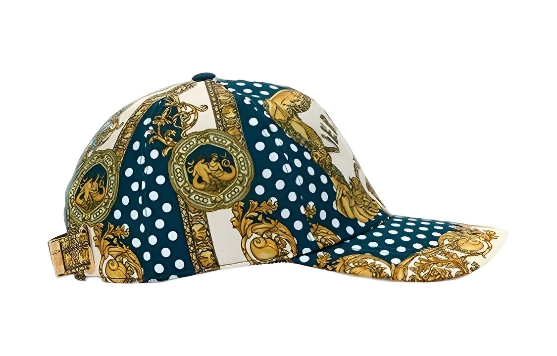 Мужская кепка Versace 10015901A078685V510 (зеленая) — фото 2