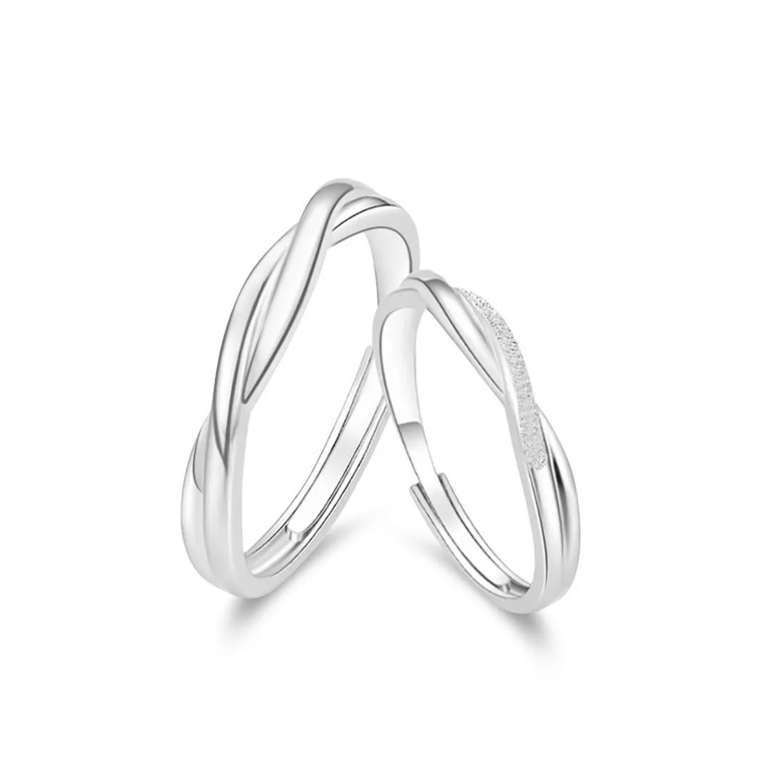 Jennie Kim S999 Fine Silver Couple Rings Unisex