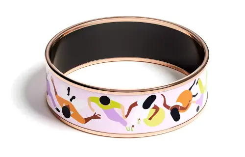 HERMES Patterned Print Hommage Bangles Women's Multicolor