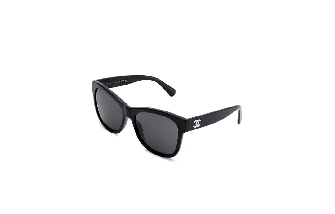 CHANEL Butterfly Sunglasses Unisex Black