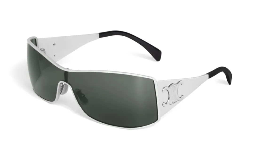 CELINE Triomphe Metal Racer Sunglasses In Metal