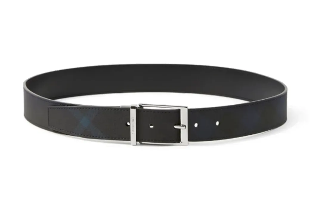 Burberry London check leather belt