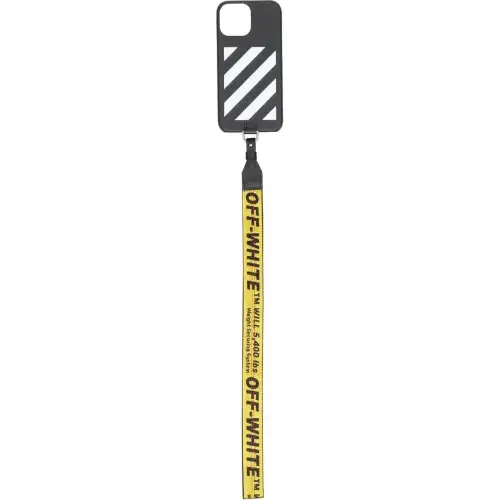 OFF-WHITE Polycarbonate 100% Polyester 51% Polyamide 49% Material Textured finish Comes with practical neck strap Case for iPhone 13 Pro Solid color