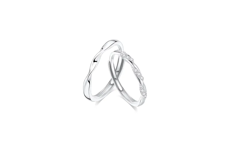 Design ring with bow, silver bracelet for men and women, silver 999 sample, light luxury style, high-quality style, for beloved