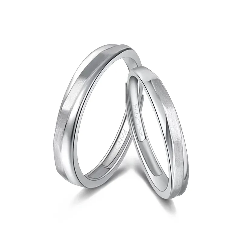 FANCI 925 Sterling Silver Ring Pair Unisex