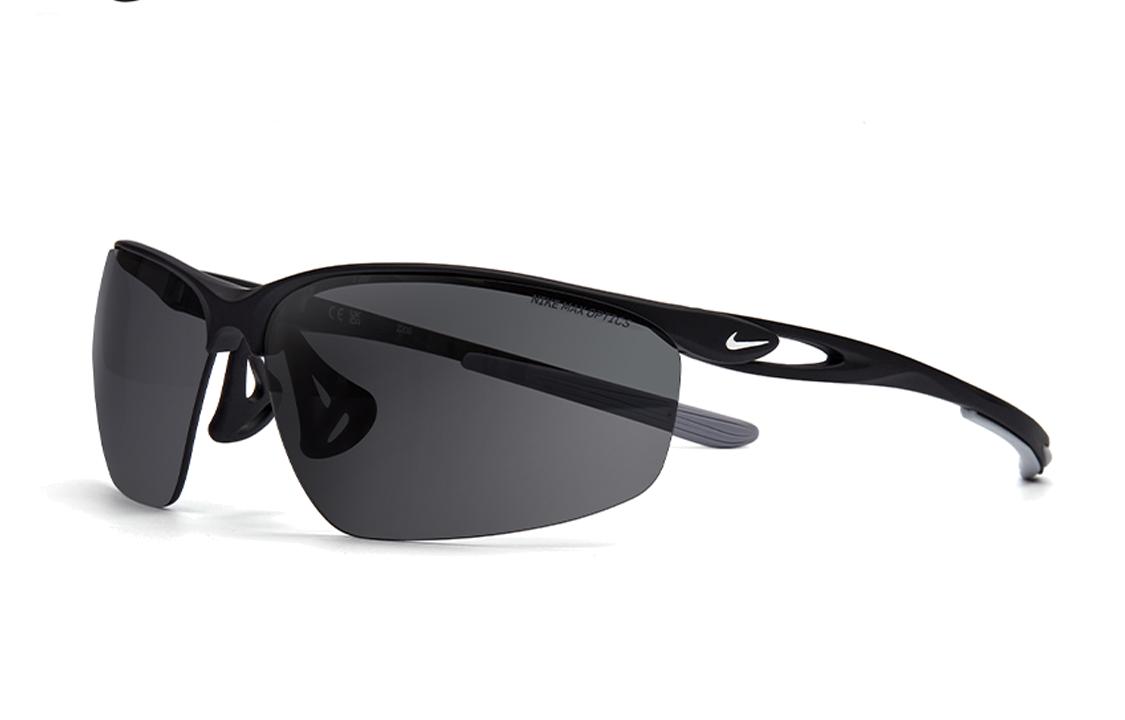 Nike Plate Frame Irregular Shape Sunglasses Unisex Black