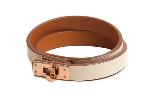 HERMES Kelly Wristband Women's Cream White