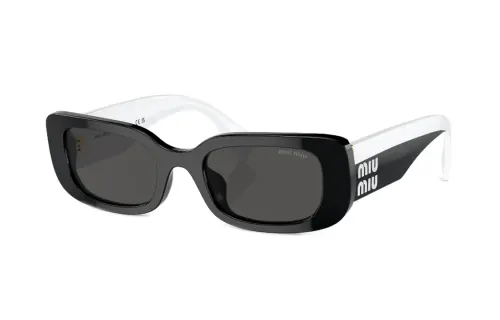 [Available prescriptions] MIU MIU Miu Miu letters two-color splicing irregular shape sunglasses women's black white