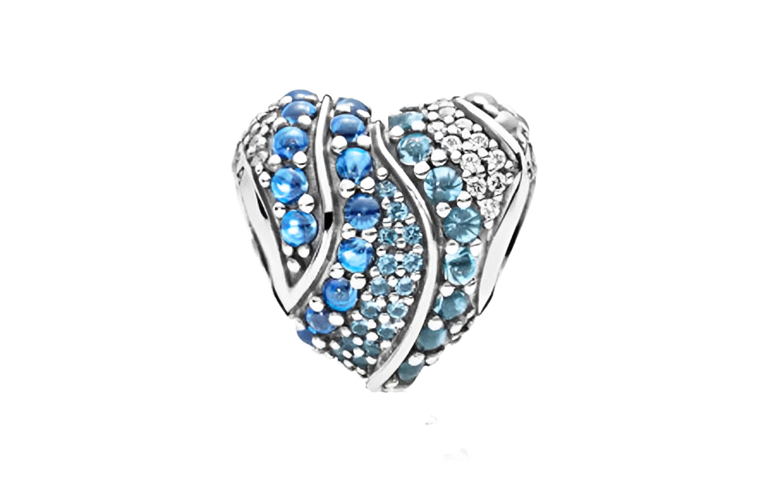 Pandora Pandora, blue marine accessory, gradient, silver 925 sample, women's style