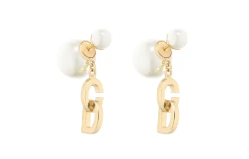 DIOR Resin, Metal Earrings Women's Gold