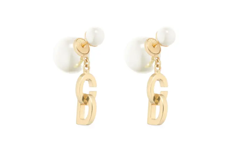 DIOR Resin, Metal Earrings Women's Gold