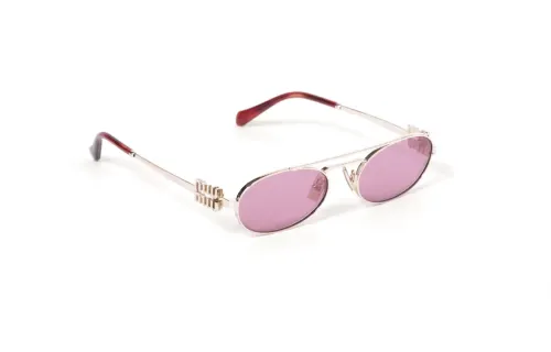 Miu Miu logo-lettering oval-frame sunglasses