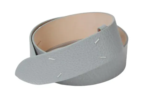 Maison Margiela Leather Belts Men's Gray 4.5cm
