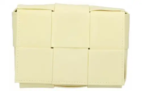 Bottega Veneta CASSETTE Cow Leather Shoulder Bag, Crossbody Bag Mini Men's Yellow