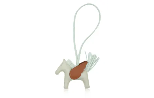 HERMES Lambskin Charms Unisex White