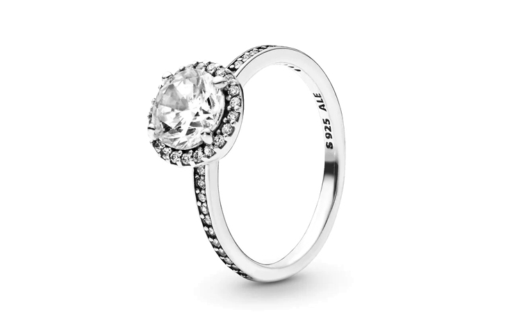 Pandora Pandora, small design cute ring, with gem, light luxury style, silver 925 sample