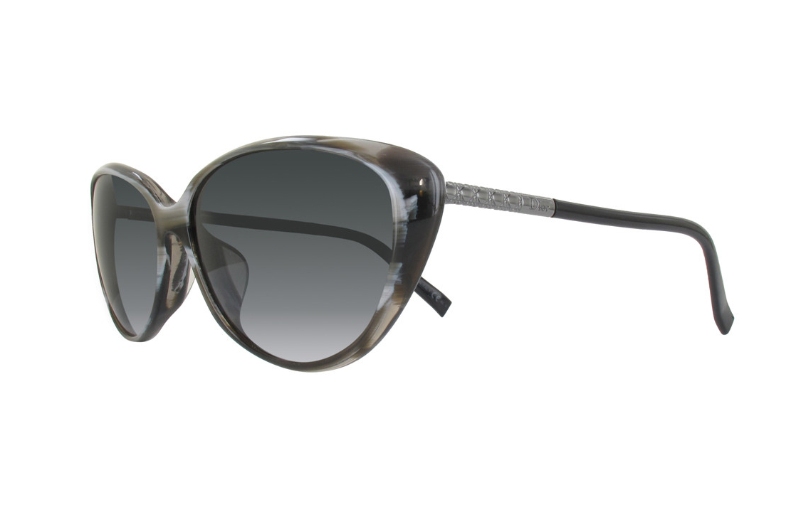DIOR Plastic Irregular Shape Sunglasses Women's Black