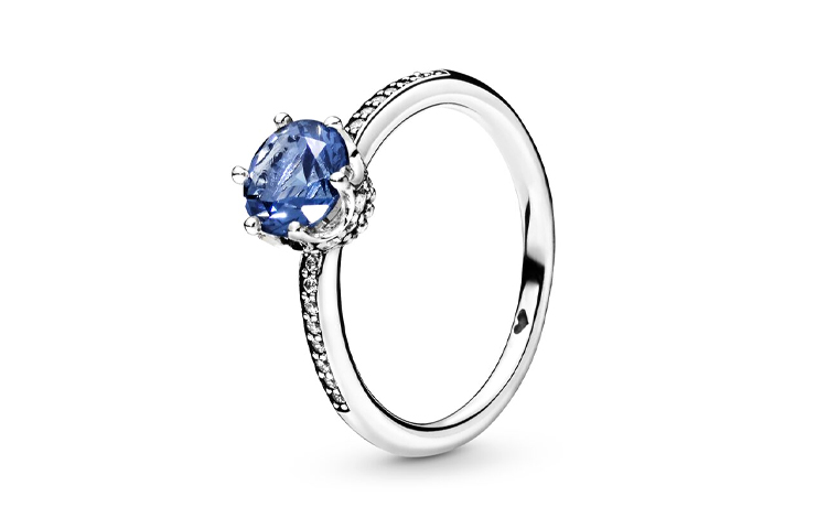 Женское кольцо Pandora Сверкающая корона (серебряное) — фото 1