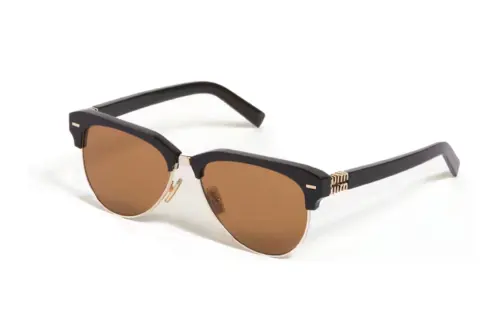 MIU MIU Irregular Shape Sunglasses Women's Black