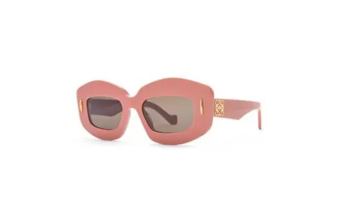 LOEWE Plate Frame Irregular Shape Sunglasses Women's Pink