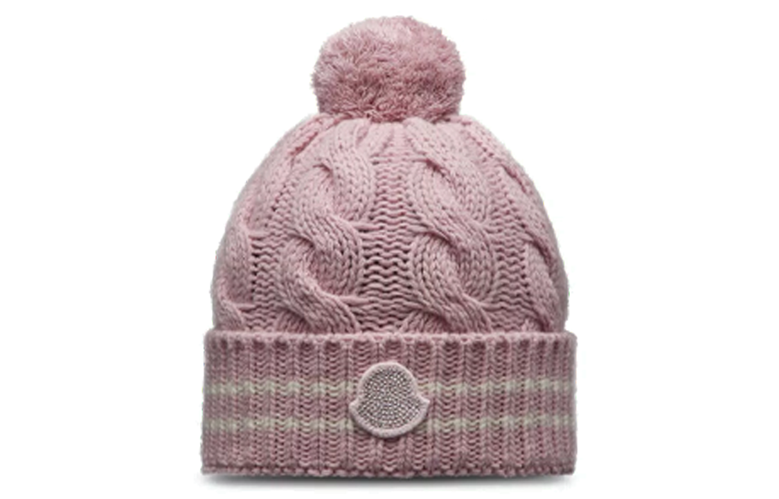 Детская шапка Moncler (розовая)