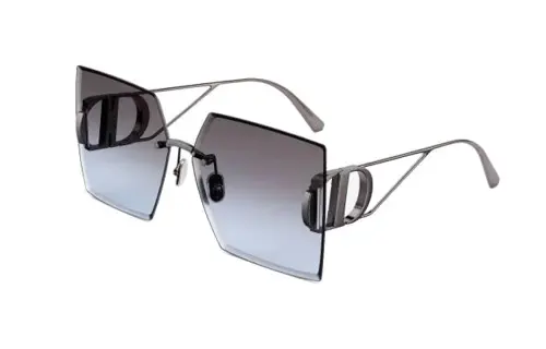 DIOR Irregular Shape Sunglasses Women's Gray