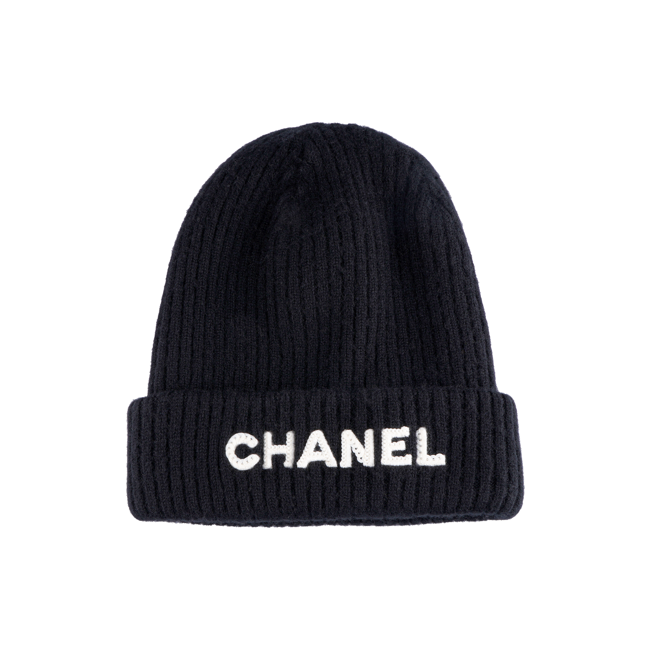 Женская шапка Chanel Sequin (черная)