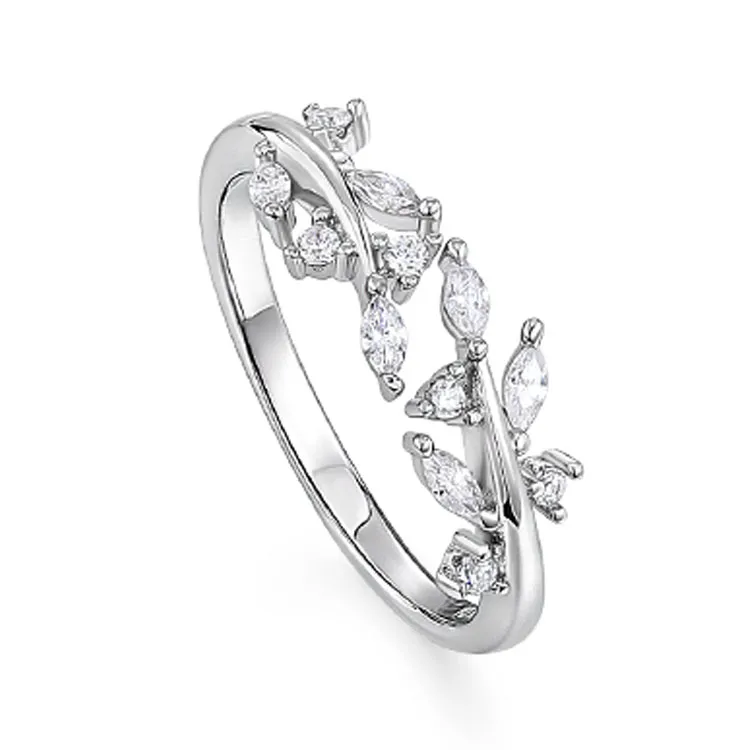 KADER 925 Sterling Silver Synthetic Cubic Zirconia Rings Unisex