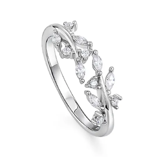 KADER 925 Sterling Silver Synthetic Cubic Zirconia Rings Unisex