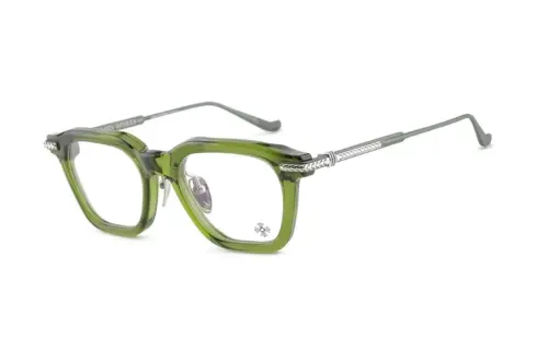 Chrome Hearts Irregular Shape Eyeglass Frames Unisex Green