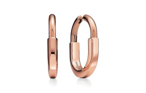 TIFFANY & CO. 18K Rose Gold Earrings Women's Rose Gold