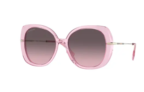 Burberry Acetate Irregular Shape Sunglasses Women's Pink