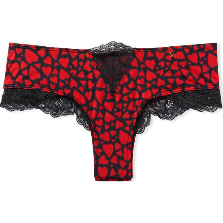 Женские трусы Victoria's Secret (красные с принтом)