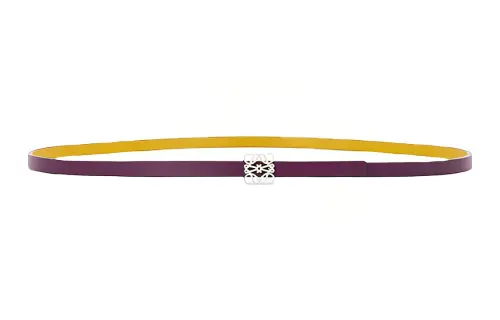 LOEWE Anagram Leather Belts Women's Purple