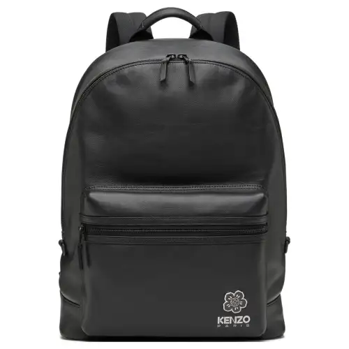 KENZO Cow Leather Backpack Unisex Black