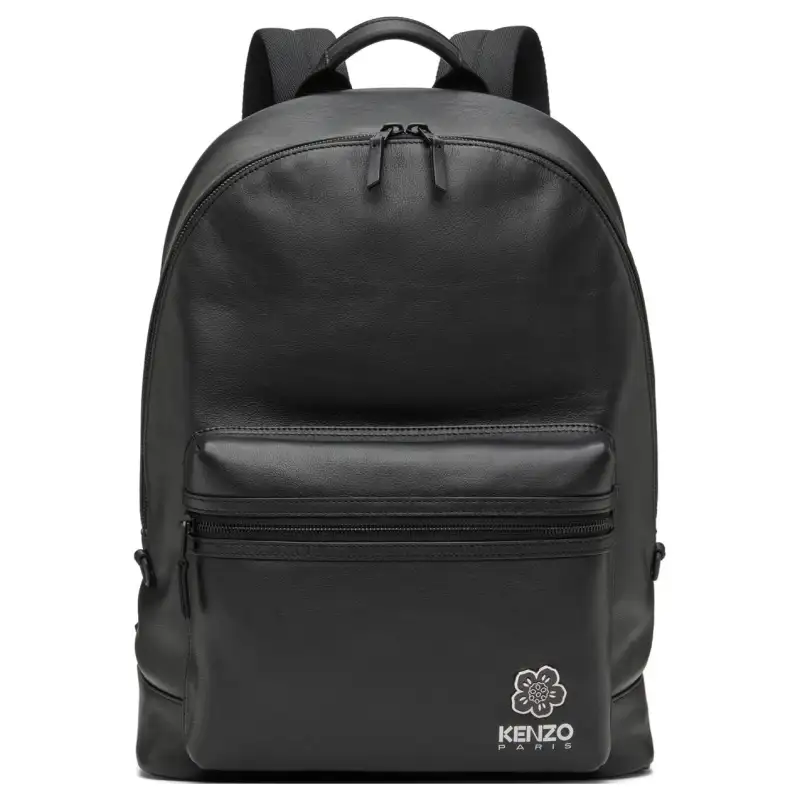 KENZO Cow Leather Backpack Unisex Black