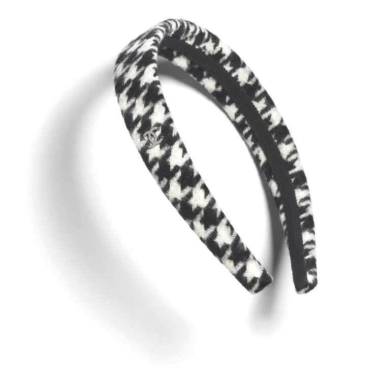 CHANEL Headbands Women's Black/White