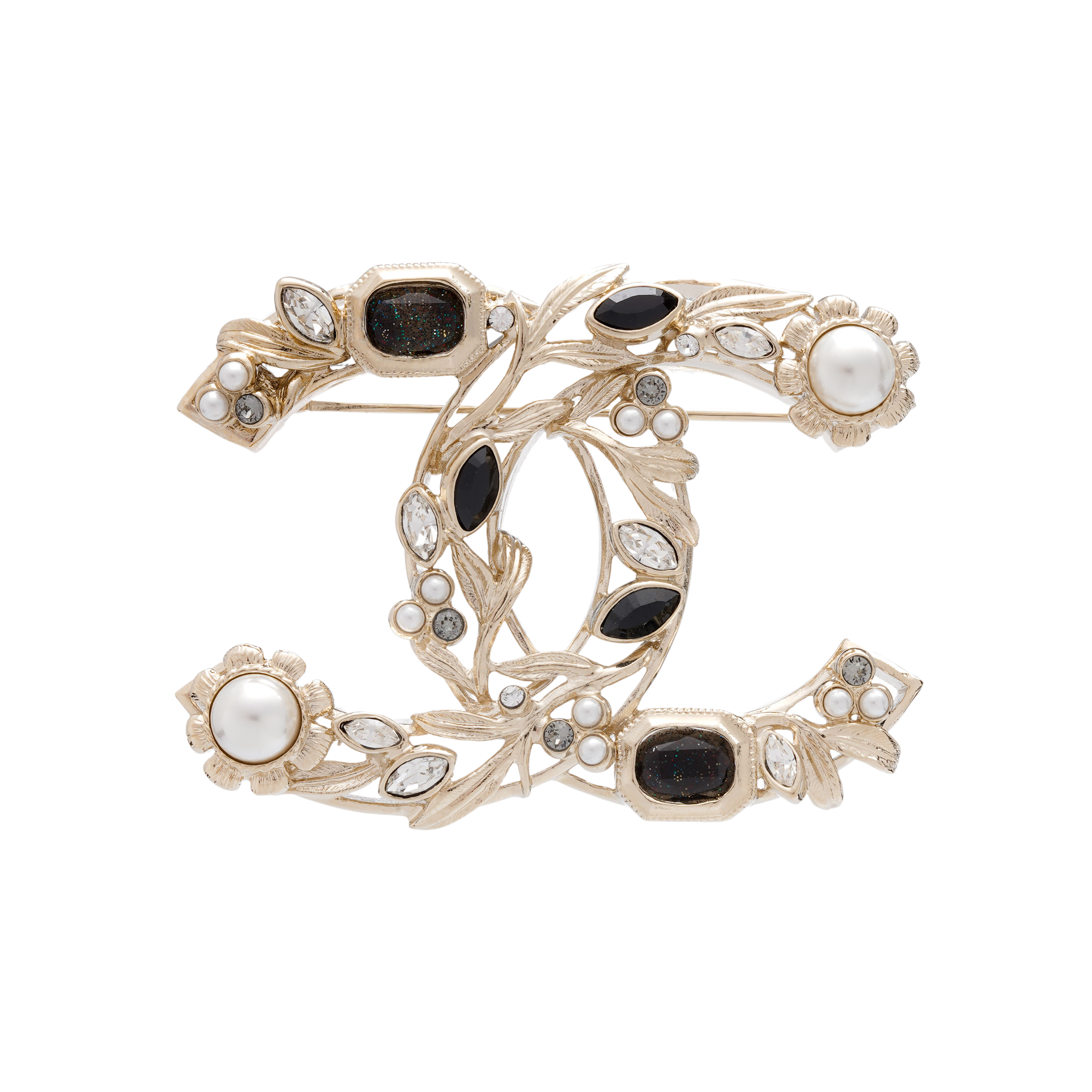 Женская брошь Chanel (золотая)